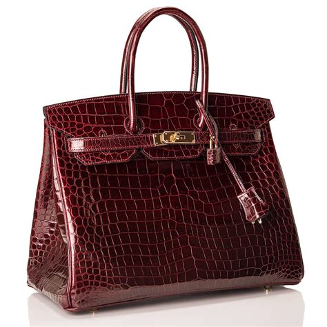 hermes bordeaux crocodile birkin|hermes birkin crocodile handbag.